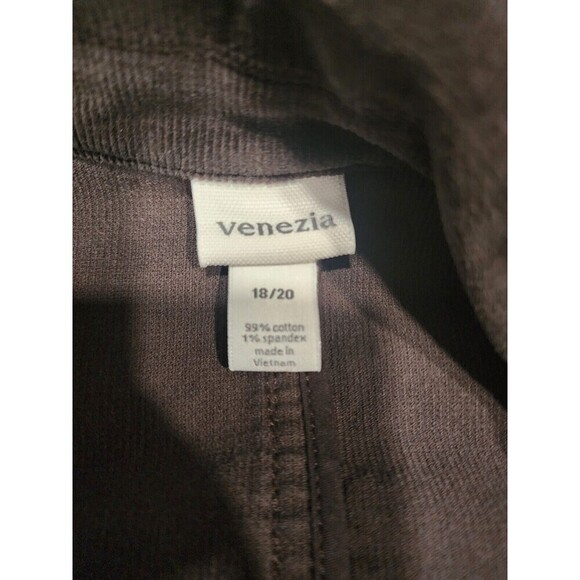 Venezia Brown Corduroy Jacket with Pockets and Buttoned Sleeves (Size 18/20) - Picture 4 of 5